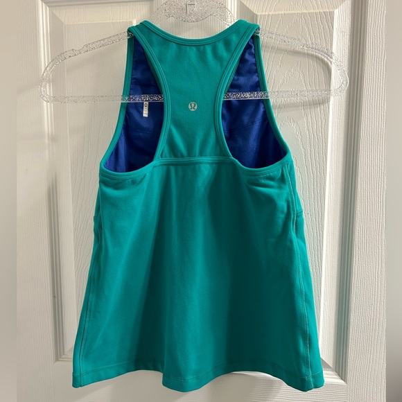 Lululemon faux wrap racerback green tank Size 0 - Picture 2 of 12